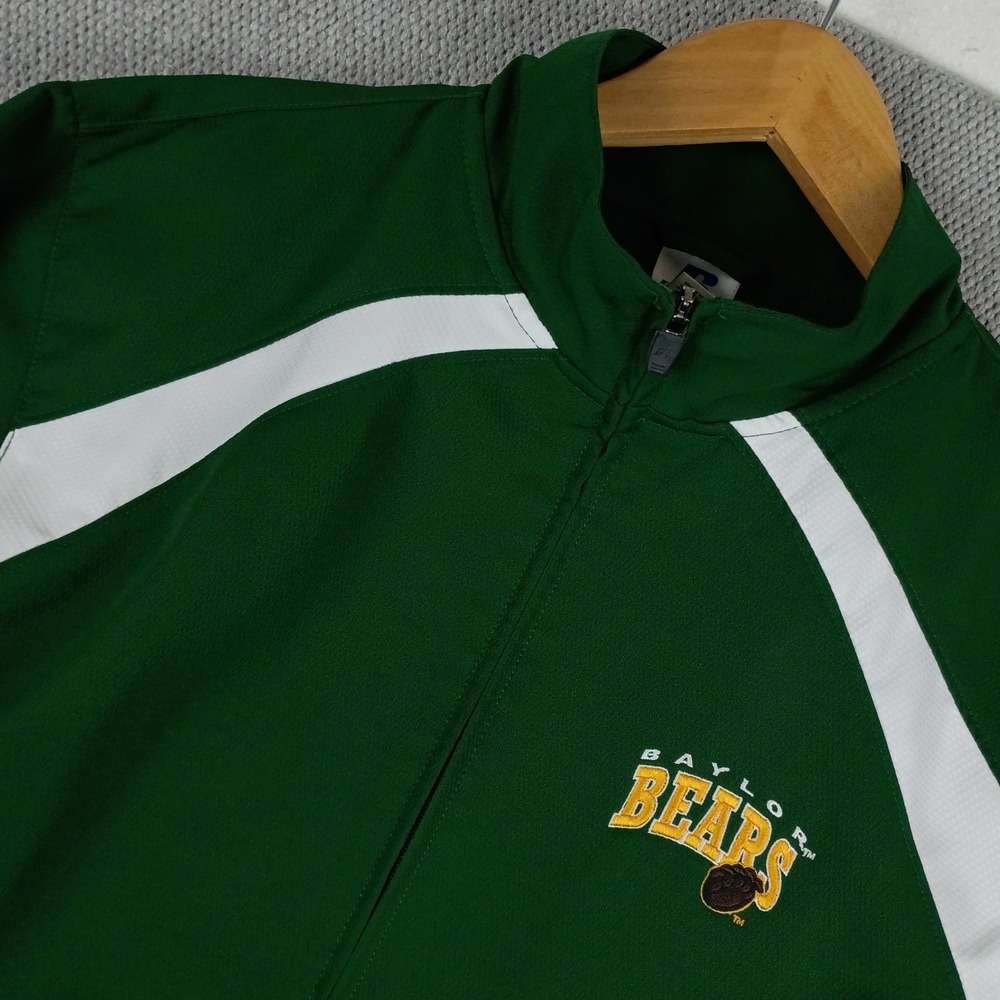 Russell Athletic Track Jacket Men Medium Green Baylor Bears Collegiate Warm Up - Picture 4 of 10